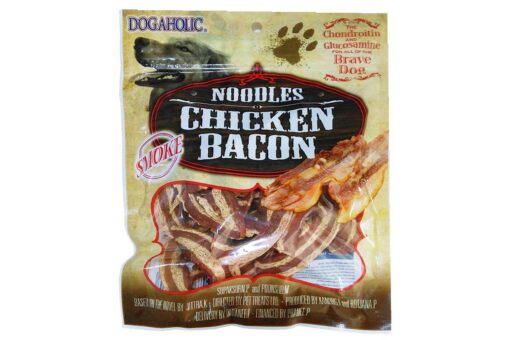 Dogaholic Noodles - Chicken Bacon Strips Smoked Dog Treat