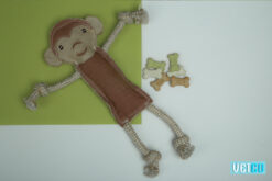 We Exist Curious Monkey Handmade Dog Toy