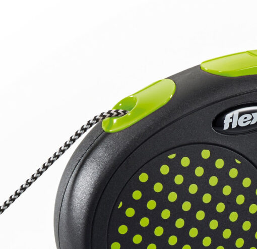 Flexi Design Retractable Tape Dog Leash - Green