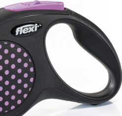 Flexi Design Retractable Tape Dog Leash - Pink