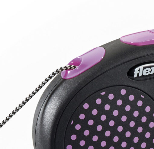Flexi Design Retractable Tape Dog Leash - Pink