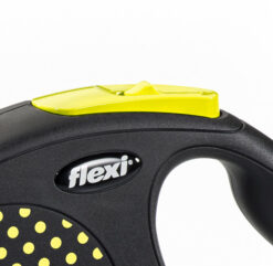Flexi Design Retractable Tape Dog Leash - Yellow