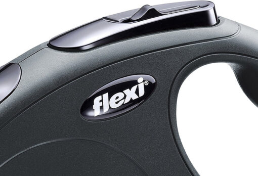 Flexi New Classic Retractable Tape Dog Leash - Black