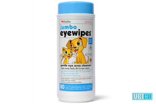 Petkin Jumbo Dog & Cat Eye Wipes, 80 count
