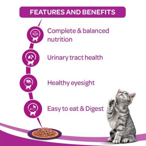 Whiskas Wet Meal Whitefish in Gravy for Adult Cats, 1.02 kg