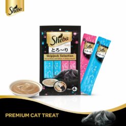 Sheba Melty Cat Treat Skipjack Katsuo-Salmon Flavour (Pack of 4)