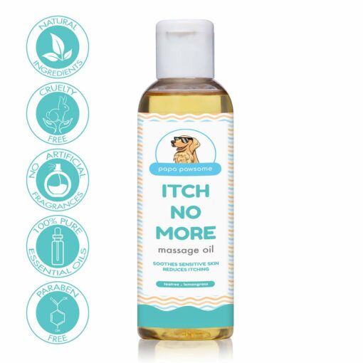 Papa Pawsome Itch No More Massage Oil for Dogs, 100 ml