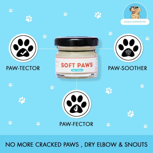 Papa Pawsome Soft Paws 100% Natural Paw Cream for Dogs, 30 gms