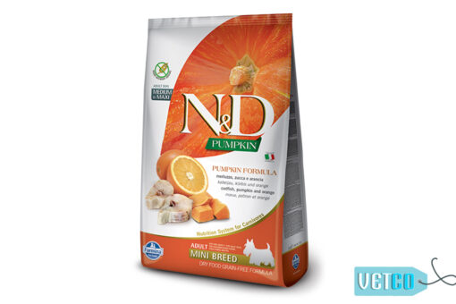 Farmina N&D Pumpkin Grain Free Codfish & Orange Adult Dog Food (Mini & Small Breeds)