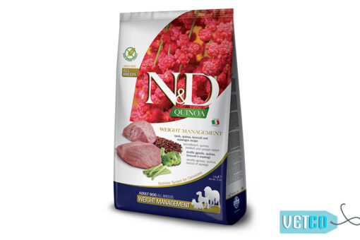Farmina N&D Quinoa Weight Management Grain Free Lamb Adult Dog Food (All Breeds)
