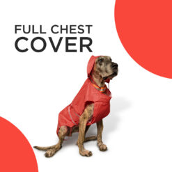 PetWale Reflective Dog Raincoat - Red