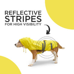 PetWale Reflective Dog Raincoat - Yellow