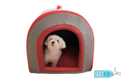 Barks & Wags Doggy Den Covered Cat & Dog Bed