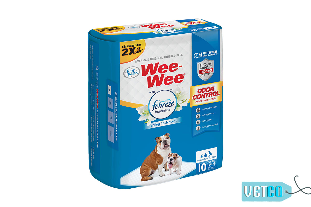 Wee-Wee Puppy Training Pee Pads 22 x 23 Standard Size Odor Control Pads 