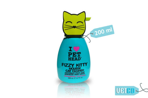 Pet Head Fizzy Kitty Strawberry Lemonade Mousse Cat Cleaner, 200 ml