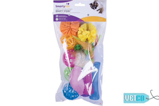 SmartyKat Smarty Stash Variety Pack Cat Toys, 13 count