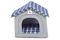 Barks & Wags Home Sweet Home Plush Hut Dog & Cat Bed