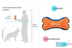FOFOS Born Wild Bone Orange Dog Toy1
