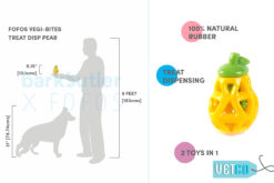 FOFOS Fruity-Bites Treat Dispensing Pear Dog Toy