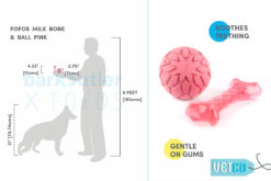 FOFOS Milk Bone & Ball Dog Toy - Pink