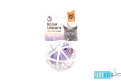 FOFOS Purple Unicorn in a Cage Cat Toy