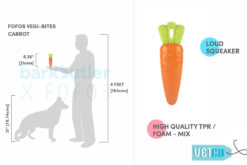 FOFOS Vegi-Bites Carrot Dog Toy - Large