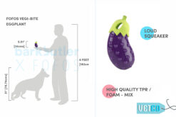 FOFOS Vegi-Bites Eggplant Dog Toy – Large