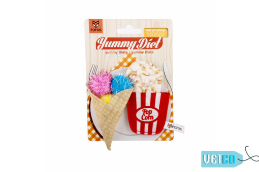 FOFOS Yummy Diet Popcorn & Cone Cat Toy