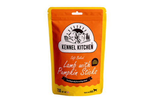 Kennel Kitchen Soft Baked Lamb with Pumpkin Stick Dog Treats, 70 gms
