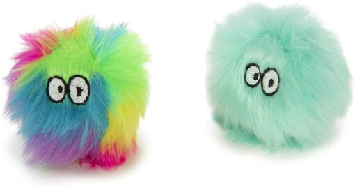 SmartyKat Fuzzy Friends Plush Ball Cat Toys, 2 count