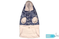 Barks n Wags Blue & White Textured Hoodie