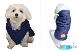 Barks n Wags Navy Blue Microfiber Quilted Jacket