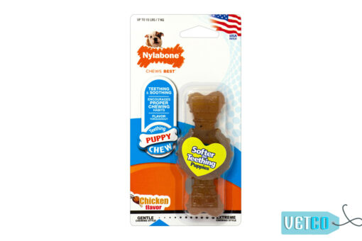 Nylabone Puppy Ring Chicken Bone Teething Toy for Puppies