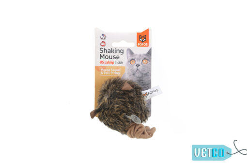FOFOS Pull String Mouse Catnip Cat Toy - Brown