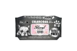 Absorb Plus Floral Charcoal Pet Wipes, 80 Count