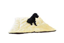 Barks & Wags Yellow and Brown Flip It Dog & Cat Flat Bed