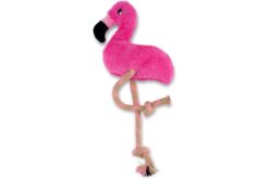 Beco Pets Dual Material Hemp Rope Flamingo Dog Toy