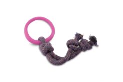 Beco Pets Hoop On A Rope Dog Toy - Pink