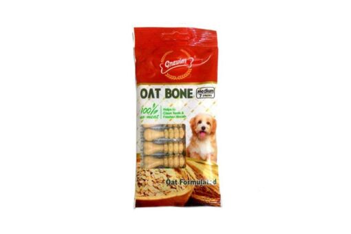Gnawlers Oat Bone Dog Snack - Medium, 55 gms