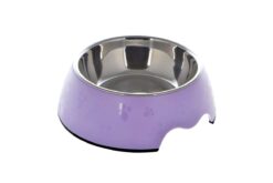 Nutrapet Melamine Round Paw Bowl - Purple