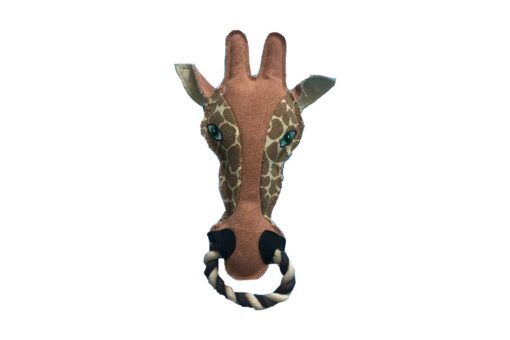 Nutrapet Plush Giraffe Jute Dog Toy
