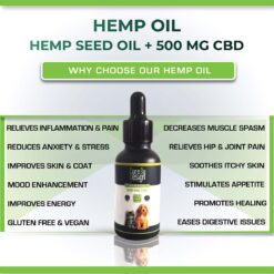 Cure by Design 500 gms CBD Hemp Oil for Dogs & Cats, 30 ml