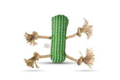 FOFOS Cactus Man With Hemp Rope Dog Toy