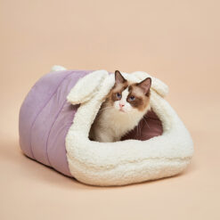 FOFOS Cave Bed For Cats & Small Dogs - Rabbit