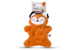 FOFOS Plush Fox Glove Stuffing Free Dog Toy