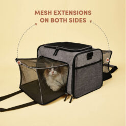FOFOS Expandable Foldable Dog & Cat Carrier – Grey