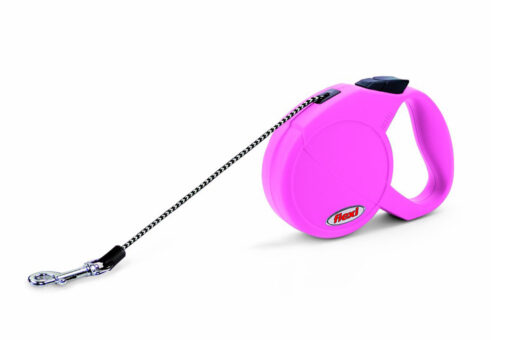 Flexi Classic Retractable Cord Leash for Cats & Small Dogs - Pink