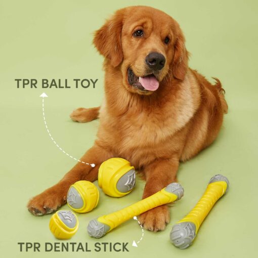 FOFOS Flexy Bone Chew Tough Dog Toy