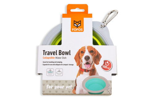 FOFOS Silicone Collapsible Travel Bowl - Green