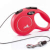 Flexi Classic Retractable Cord Leash for Cats & Small Dogs - Red